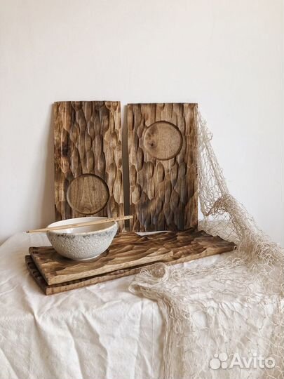 Комплект: Доска для подачи и плошка