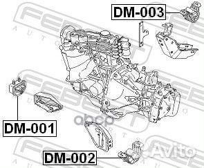 Опора двигателя правая chevrolet lanos (T100)