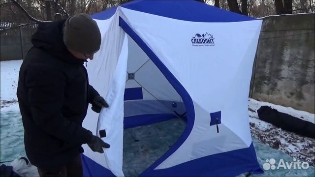 Зимняя палатка Куб 1,8*1,8*1,7 трехслойная