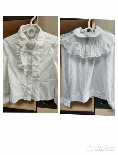 Блузки школьные 122 -128р