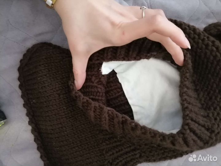 Шапка шлем зимняя