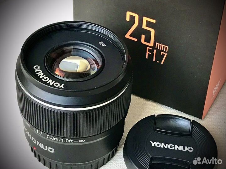Обьектив Olympus micro 4/3 Yongnuo 25mm 1.7 Новый