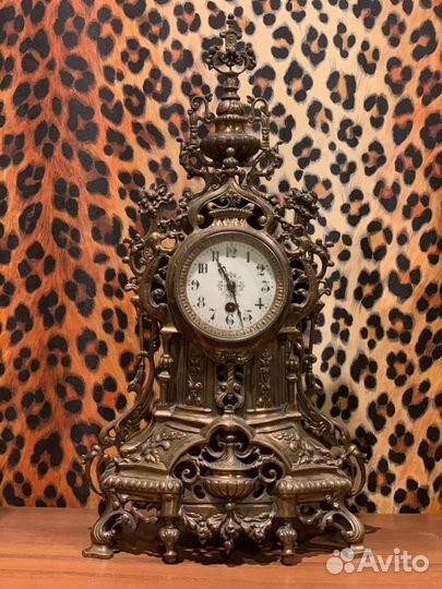 Часы каминные + Канделябры (комплект) антиквариат
