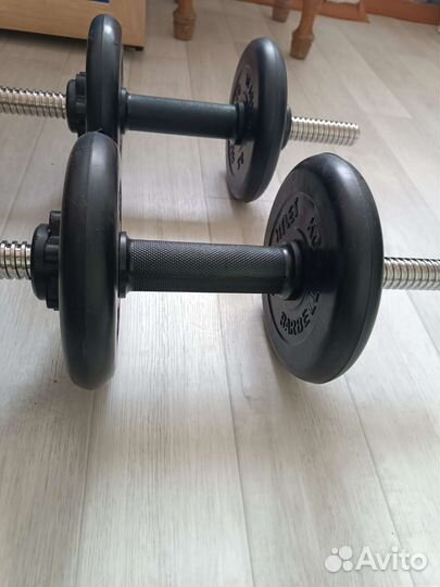 Гантели разборные обрезиненные 9.5 кг barbell