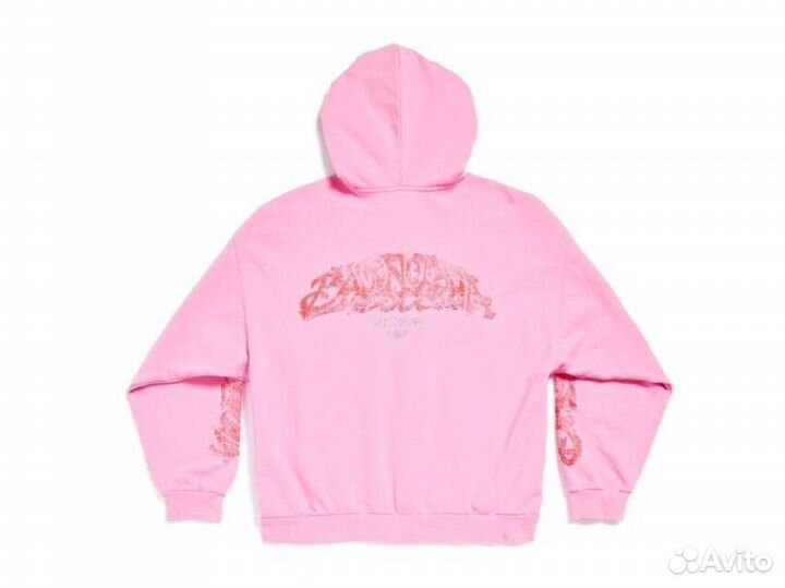 Худи balenciaga offshore pink