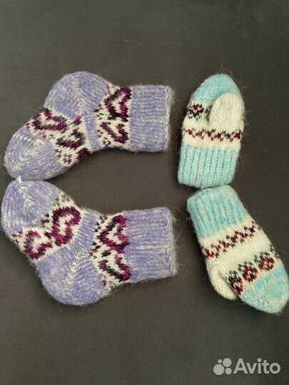 Варежки зимние детские