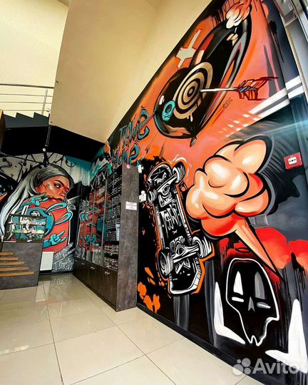 Граффити оформление, роспись стен, логотипы