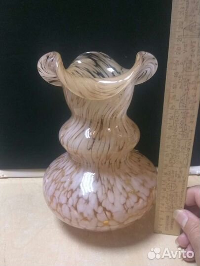 Вазы из цветного стекла СССР