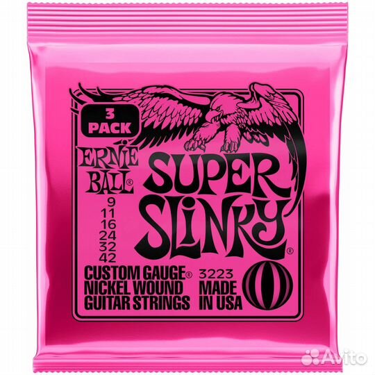 Струны для электрогитары Ernie Ball 3223 Nickel Wound Super Slinky