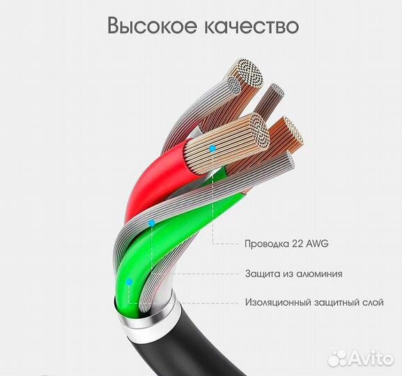 Кабель USB lightning 8pin для iPhone провод