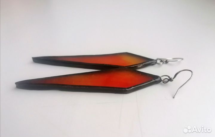 Серьги из витражного стекла 