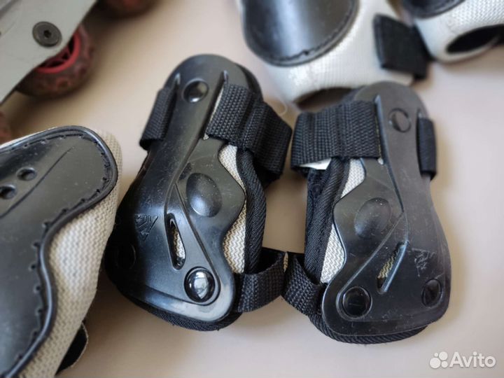 Роликовые коньки детские раздвижные защита 34 37