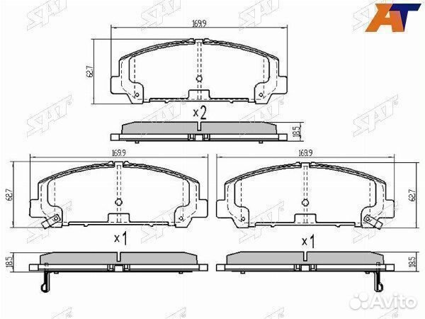 Колодки тормозные перед infiniti QX80/QX56 10
