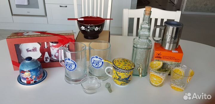 Посуда новая б/у пивные кружки лимонница