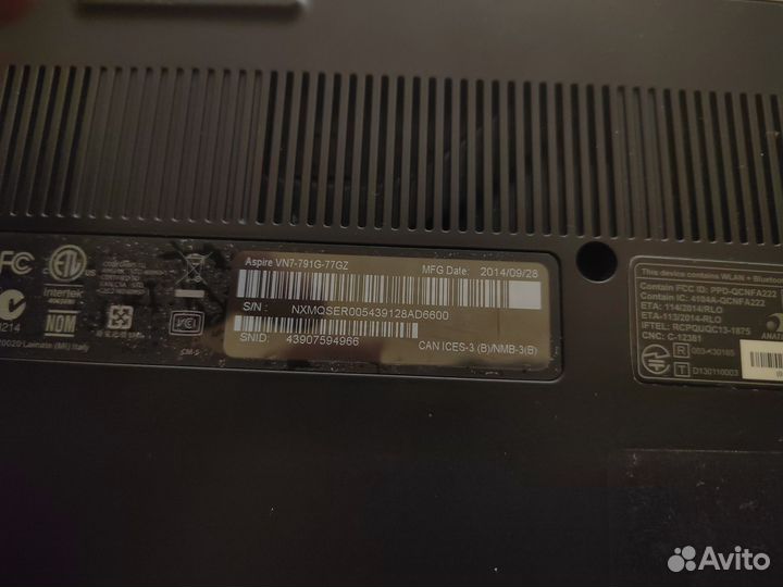 Ноутбук игровой Aser Vnitro