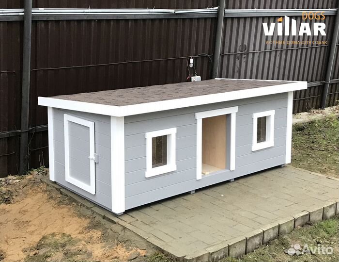 Будка для двух собак с тамбуром