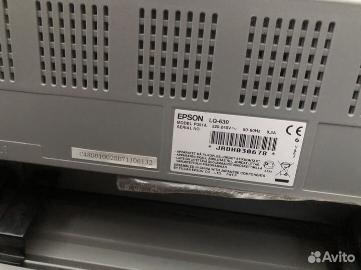 Матричный принтер epson lq-630 с картриджами