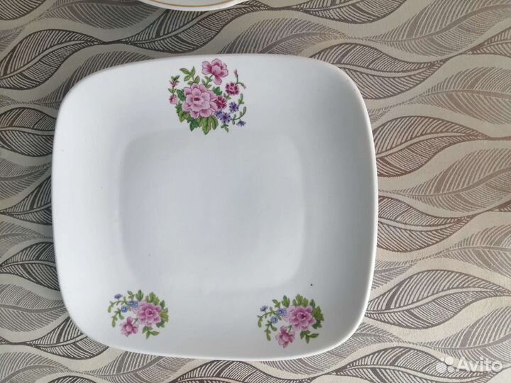 Большое блюдо Мейсенский букет Дулево