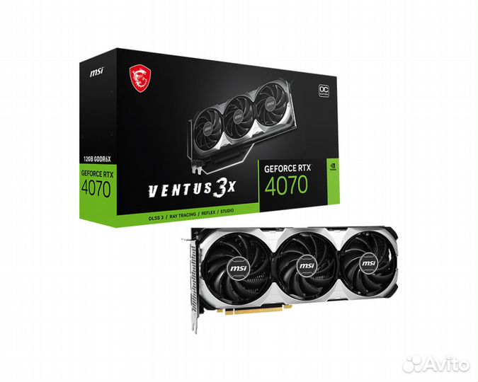 Видеокарта MSI GeForce RTX 4070 super 12G ventus 3X OC