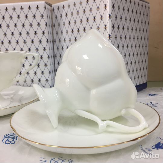 Чайная пара Наташа костяной фарфор ифз(лфз)