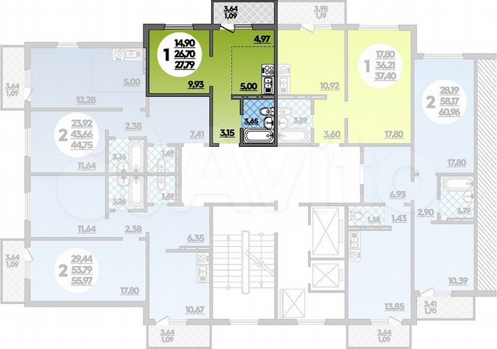 Квартира-студия, 27,8 м², 4/16 эт.