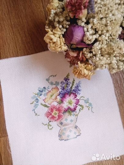 Картина вышитая крестом ручная работа
