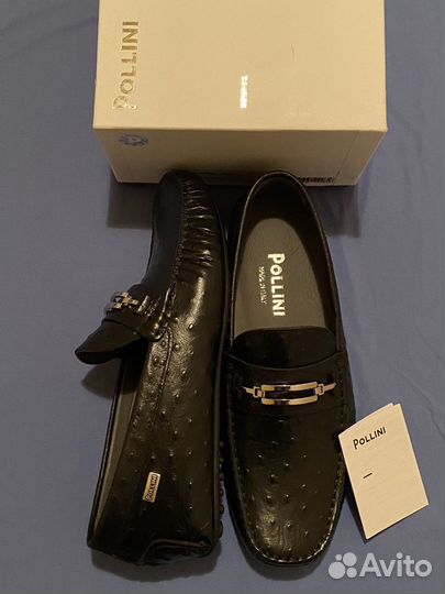 Pollini Италия мокасины новые кожа