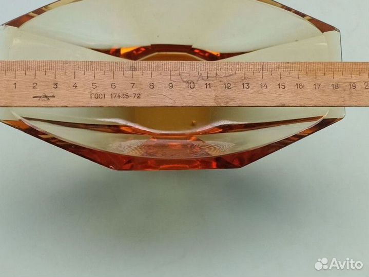 Ваза цветной хрусталь СССР