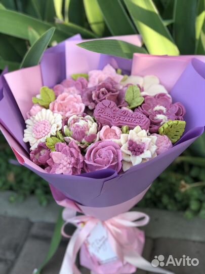 Зефирные цветы, зефирный букет из зефира