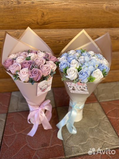 Букет из мыльных цветов, мыльные розы