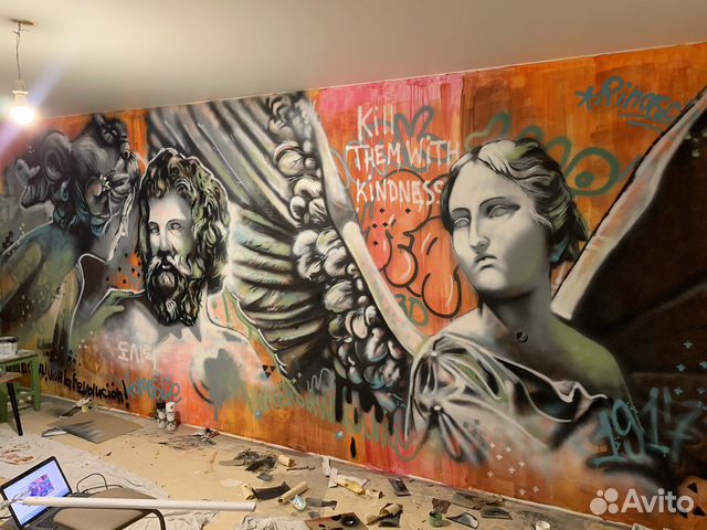 Граффити оформление помещений