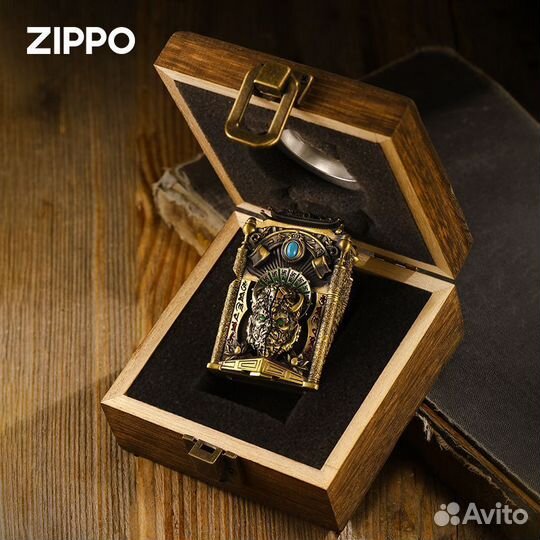 Зажигалка zippo с гравировкой Демон