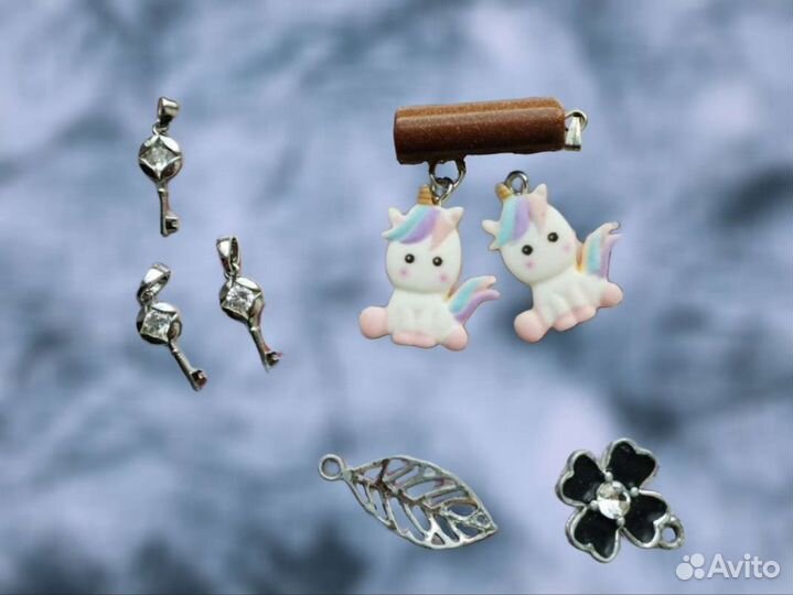 Бижутерия детская. Серебряные подвески