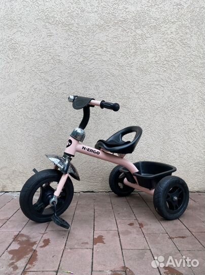 Велосипед детский трехколесный N-Ergo розовый