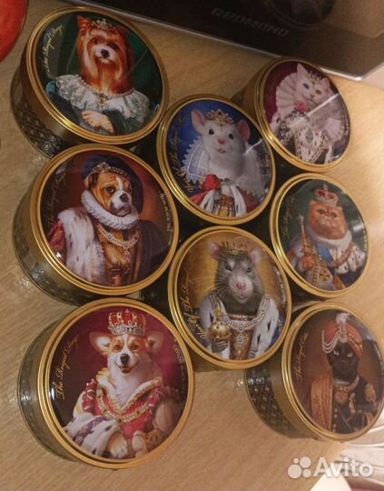 Новые жестяные баночки с чаем Richard 8шт