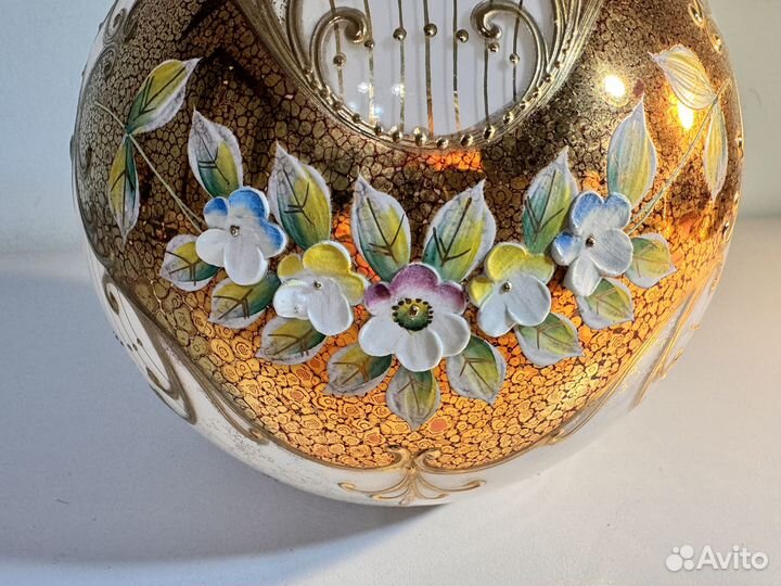 Вазы из винтажного богемского стекла, Чехословакия