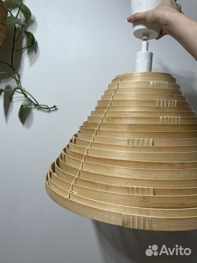 Деревянный светильник-абажур сканди лофт