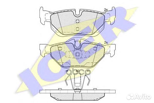 Колодки тормозные 181663 Icer