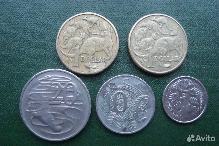 Монеты Австралия и Оман. Экзотика