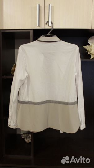 Белая блузка Rabe, хлопок и шёлк, 46р. полный