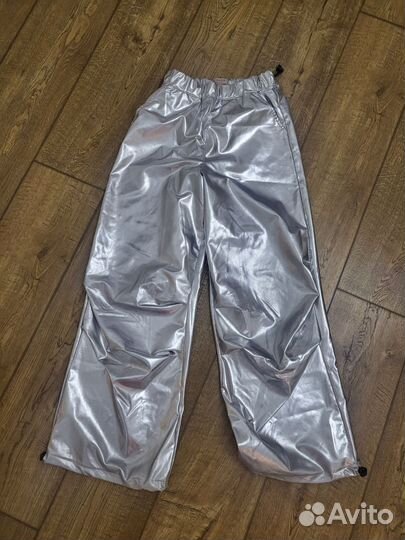 Брюки блестящие