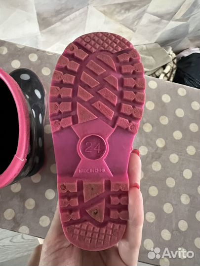 Резиновые сапоги для девочки 24 размер