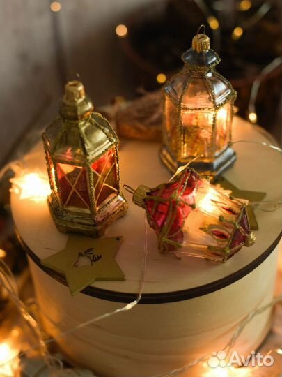 Елочная игрушка фонарь Ирена Irena