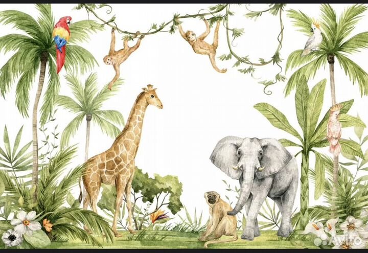 Баннер фотозона плакат safari сафари