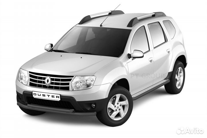 Защита порогов 51мм (ппк) Renault duster 2012-2020