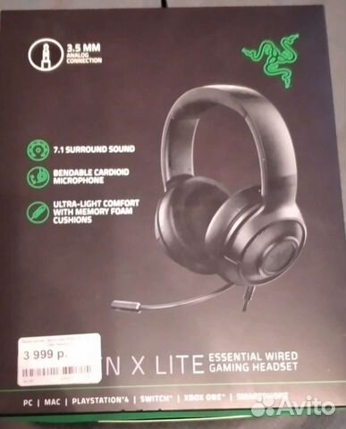 Наушники razer kraken x lite