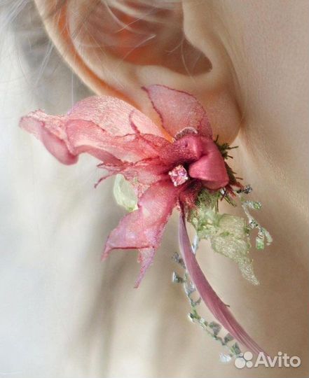 Сережки. Орхидеи. Арт