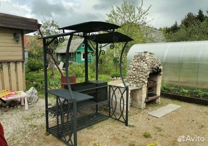 Мангал с крышей
