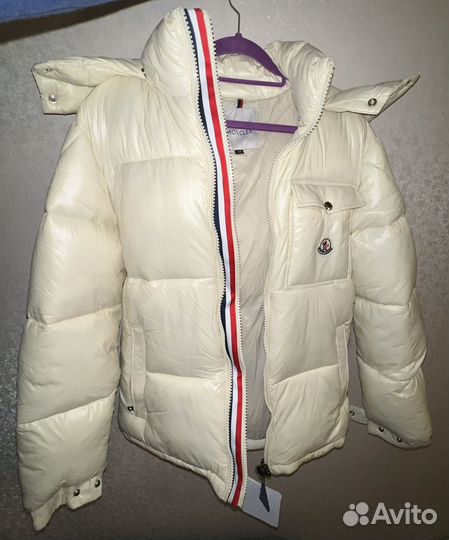Пуховик moncler мужской белый