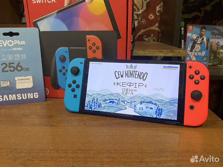 Прошитый Nintendo Switch Oled 512GB